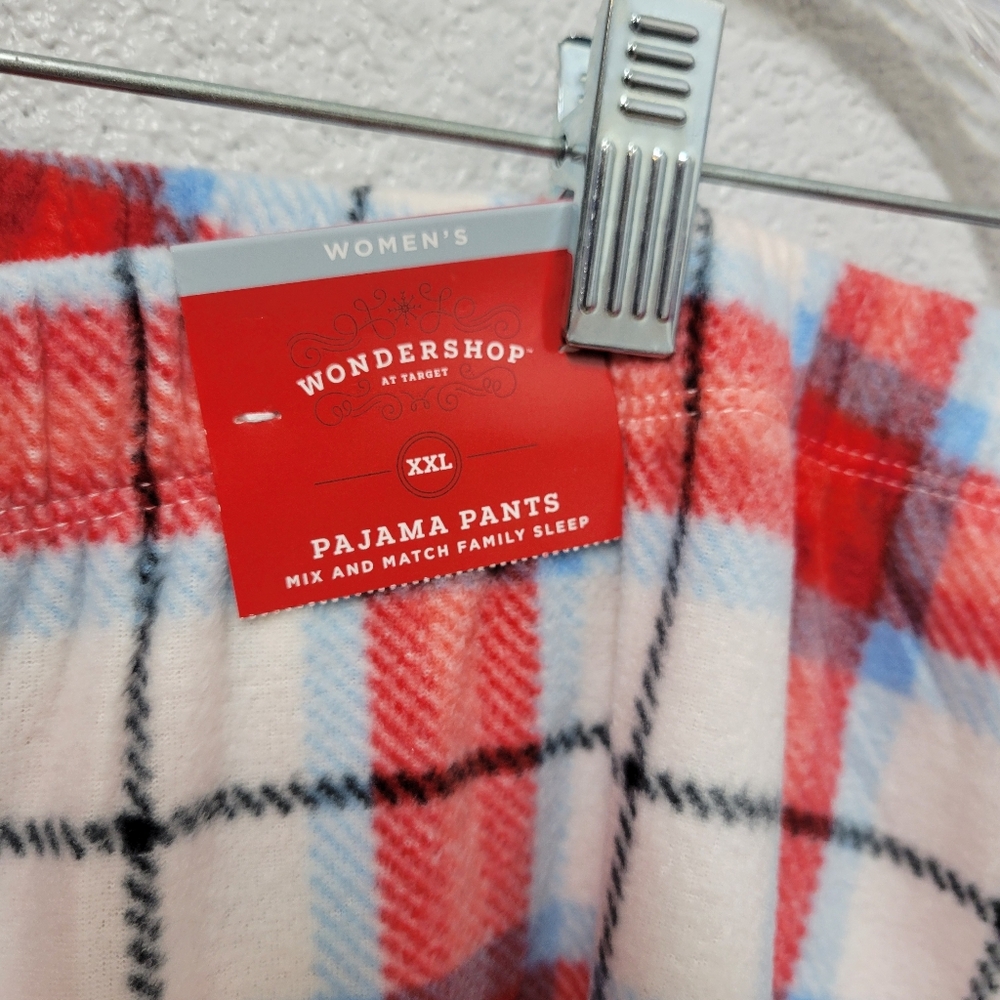 Buy now Wondershop Womens Red and White Plaid  Pajama Bottoms Nwt - Picture 2 of 4